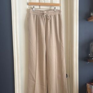 Beige Wide-Leg Pants